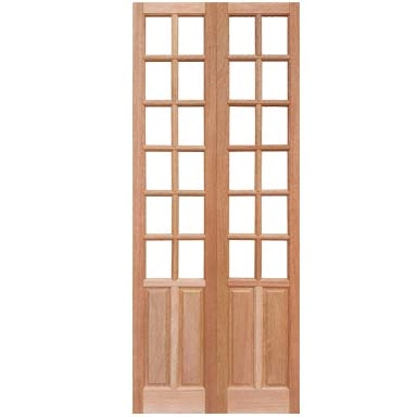 Porta Camarão 02 Almofadas 12 Vidros Em Madeira Maciça Cedro Arana Casmavi 90cm X 210cm