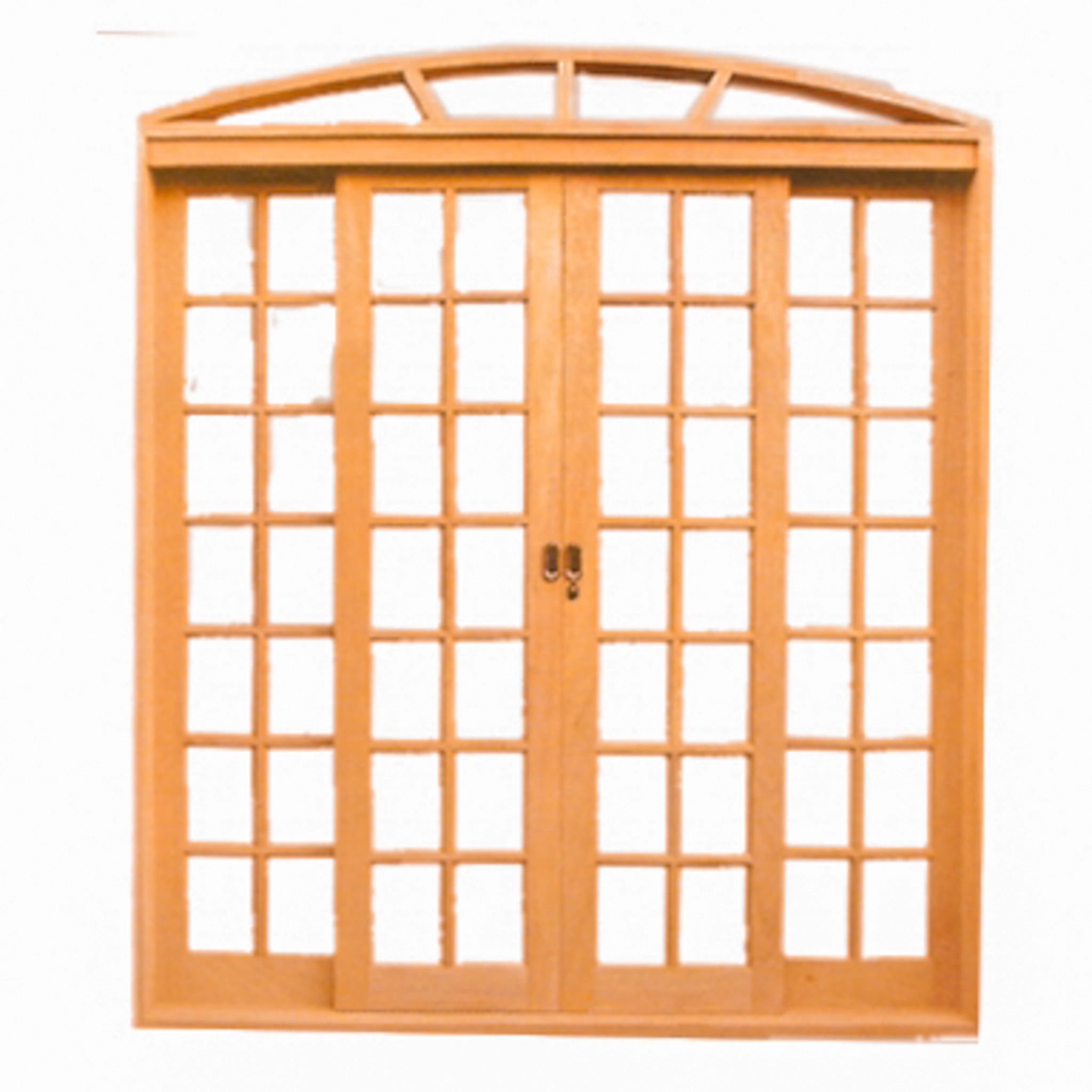 Porta De Correr Quadriculada Arco 4 Folhas Em Madeira Maciça Cedro Arana Casmavi 160cm X 235cm