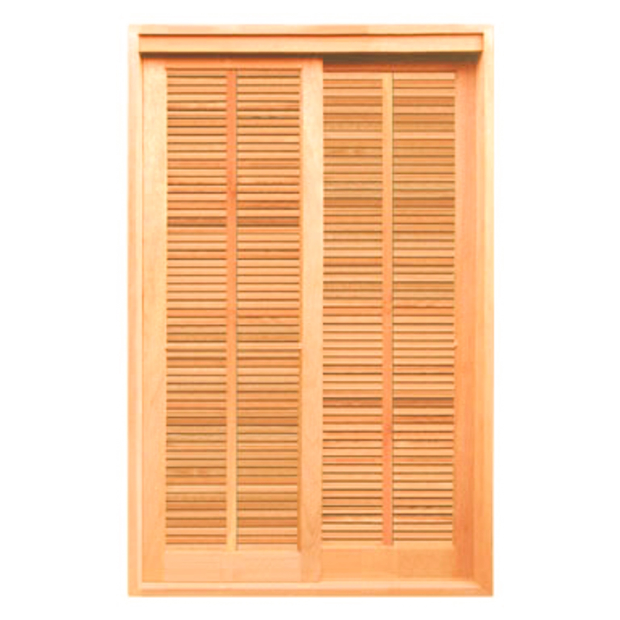 Porta Balcão Veneziana Quadriculada Reta 3 Folhas Em Madeira Maciça Cedro Arana Casmavi 160cm X 215cm