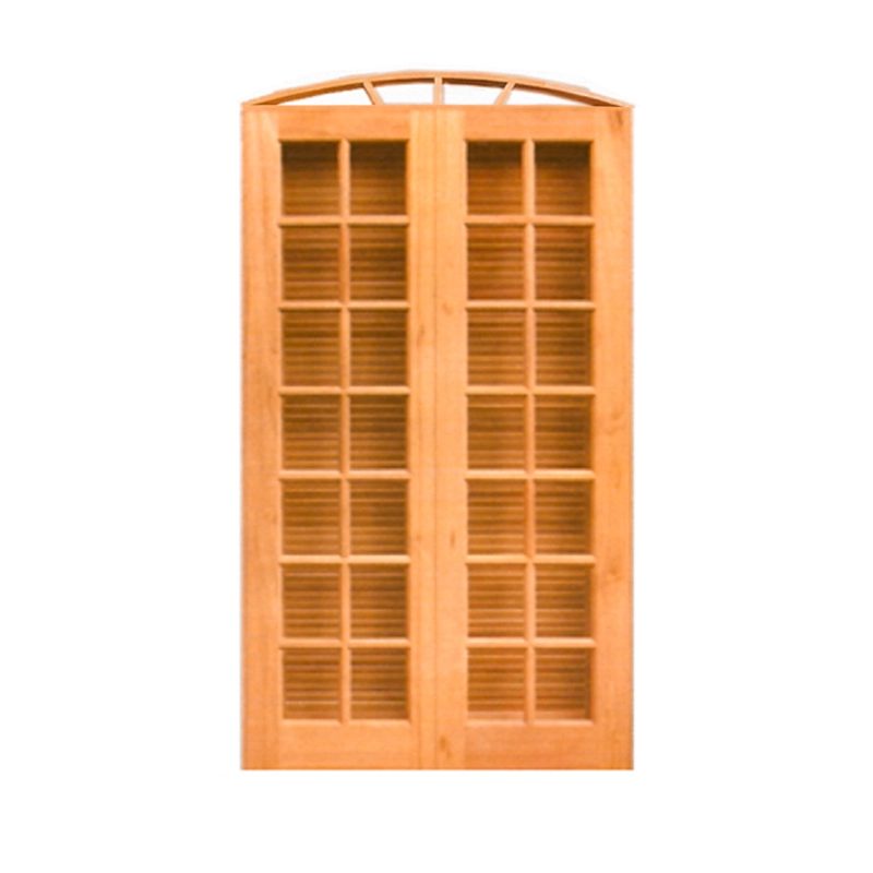 Porta Balcão Veneziana De Abrir Arco 4 Folhas Em Madeira Maciça Cedro Arana Casmavi 160cm X 215cm