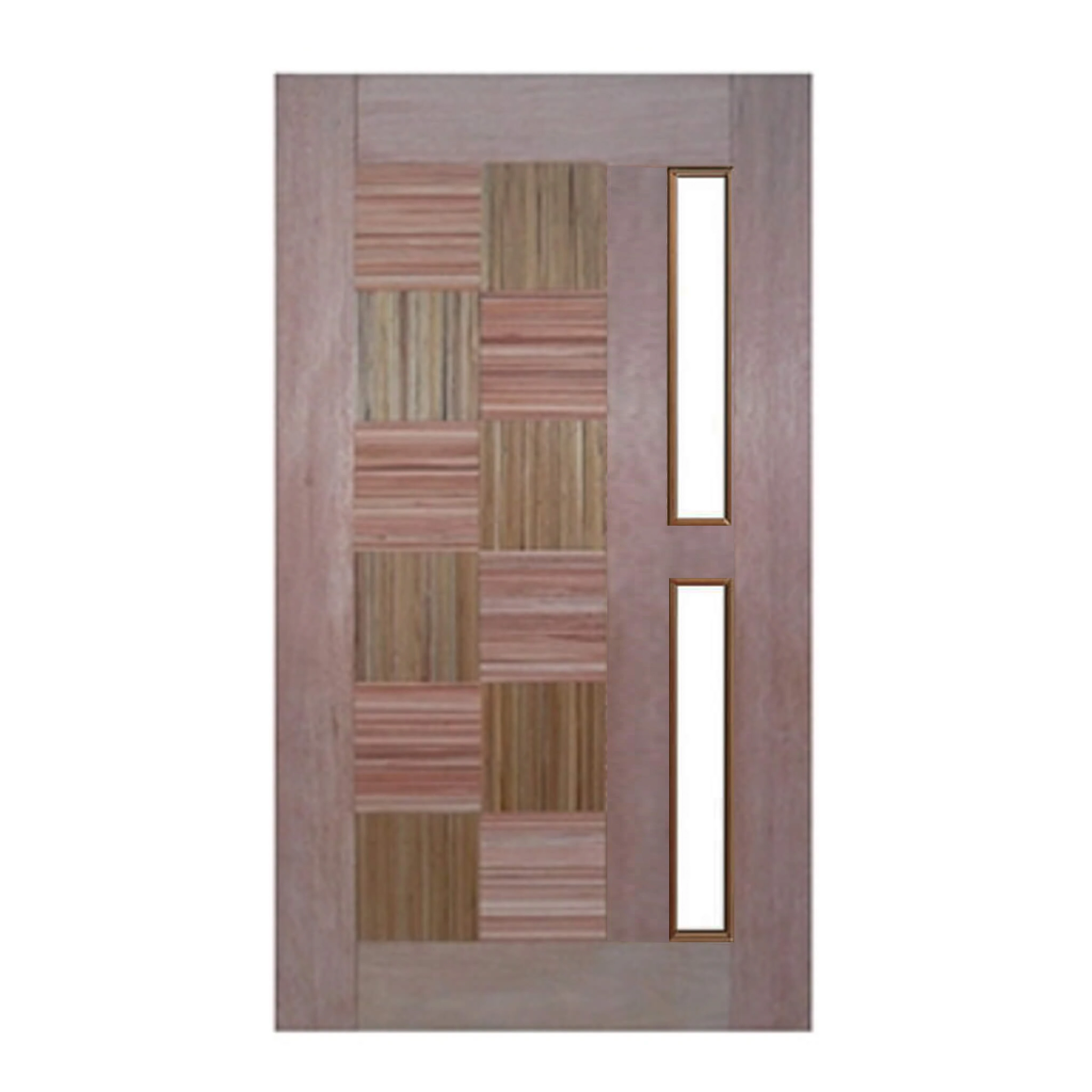 Porta Pivotante Tropical P/vidro Montada Em Madeira Maciça Cedro Arana Casmavi 100cm X 210cm