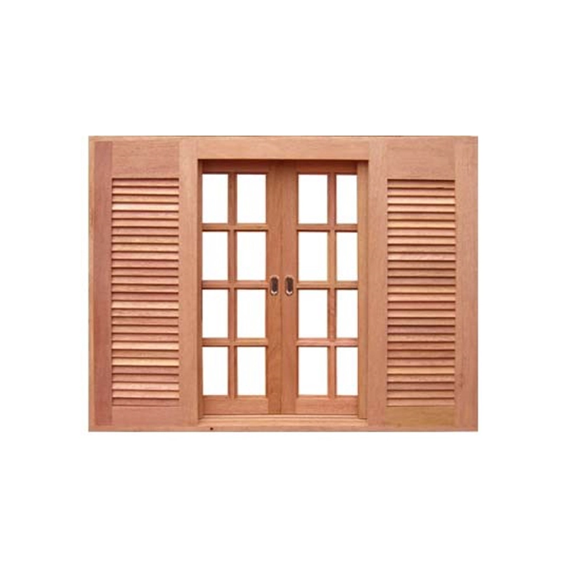 Janela Veneziana Quadriculada Reta 6 Folhas Em Madeira Maciça Cedro Arana Casmavi 160cm X 110cm