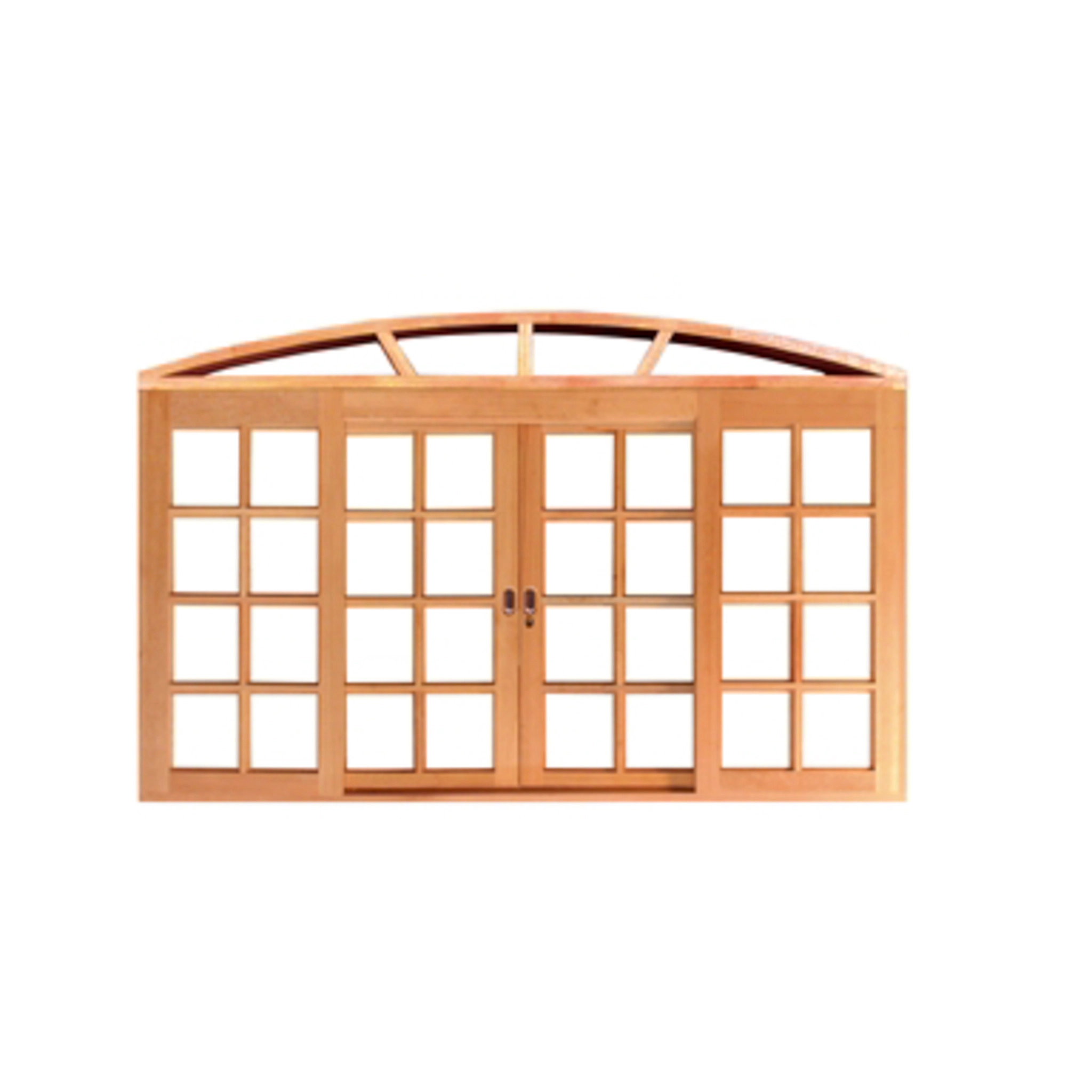 Janela Correr Quadriculada 100cm Arco 4 Folhas Em Madeira Maciça Cedro Arana Casmavi 200cm X 100cm