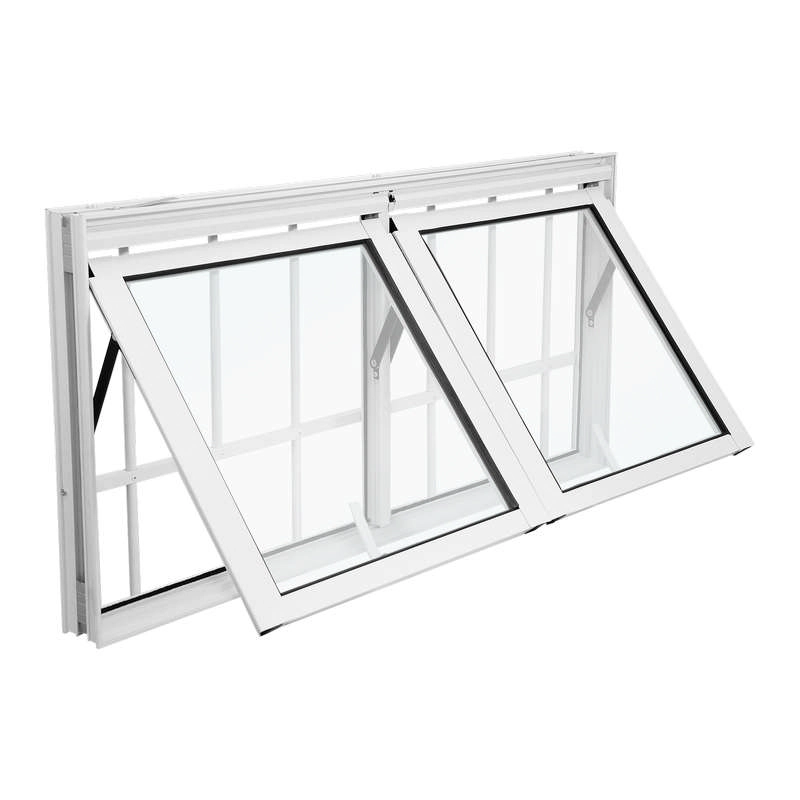 Janela Maxim-ar Em Alumínio Branco 50x100x4 Cm 2 Folhas Com Grade Nobre Crv