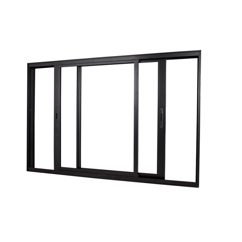 Janela De Correr Em Alumínio Preto 100x200x10 Cm 2 Folhas Móveis Vl Nobre Crv