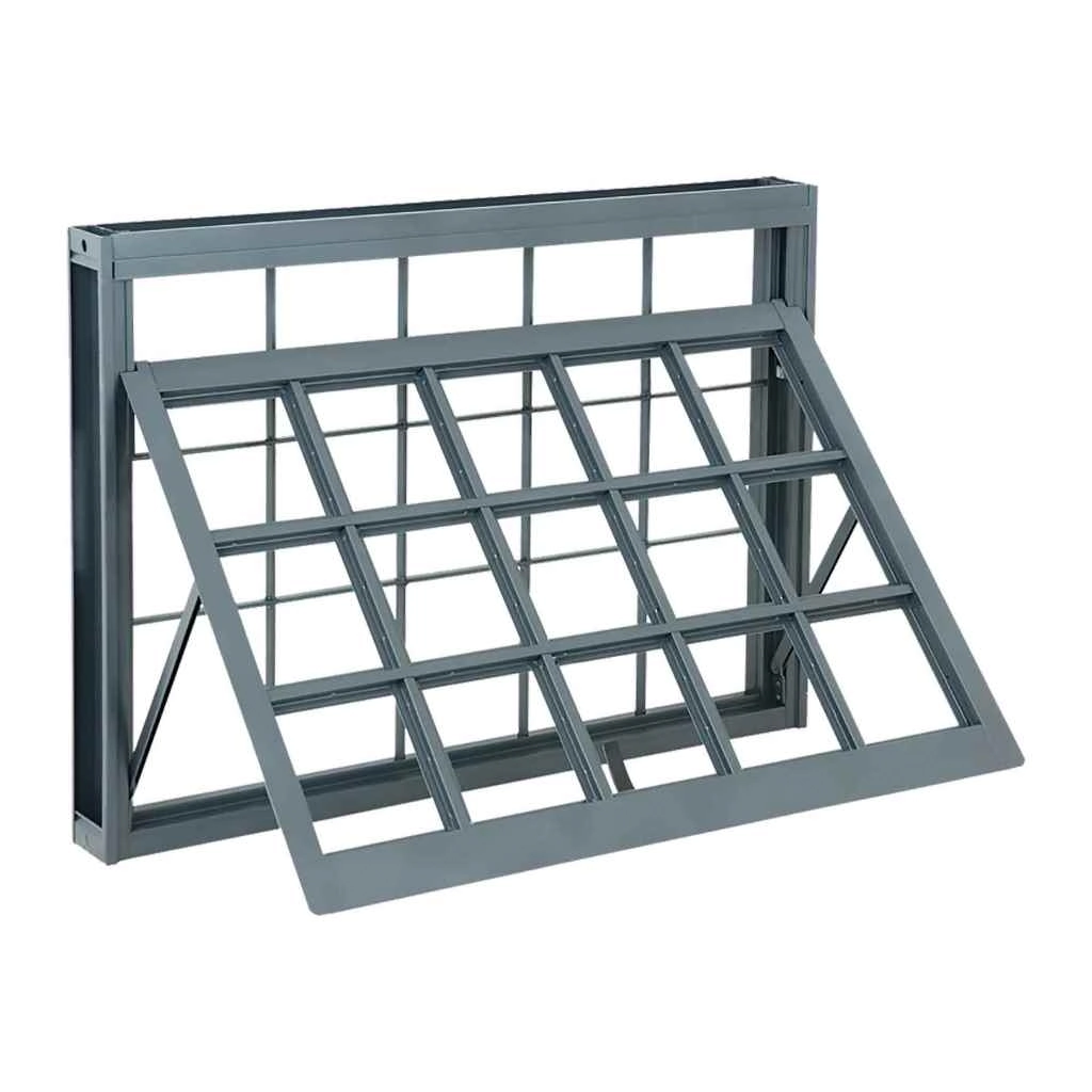 Janela Maxim-ar Grade Quadriculada Em Aço 60 X 80 X 8 Cm 1 Folha Silenfort Sasazaki