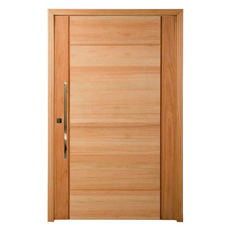 Porta Pivotante Pm95 Clean Em Madeira Maciça Eucalipto Cruzeiro 100cm X 210cm
