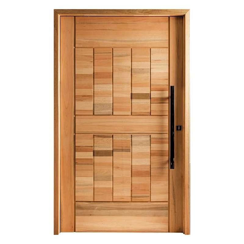 Porta Pivotante Pm96 Em Madeira Maciça Eucalipto Cruzeiro 100cm X 210cm