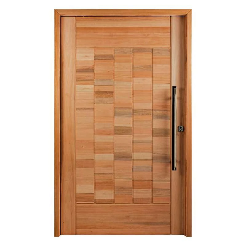 Porta Pivotante Pm97 Em Madeira Maciça Eucalipto Cruzeiro 102cm X 210cm