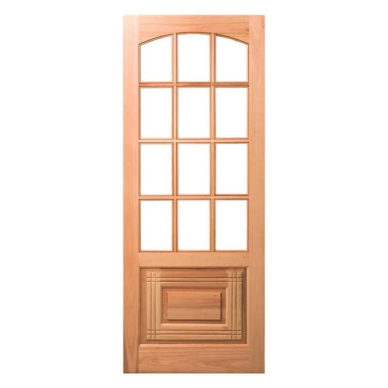 Porta Montada Pm112 Nipônica Em Madeira Maciça Eucalipto Cruzeiro 90cm X 210cm