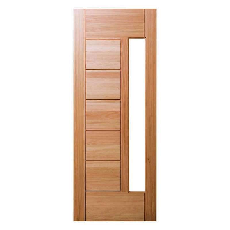 Porta Montada Pm76 Lira Em Madeira Maciça Eucalipto Cruzeiro 72cm X 210cm