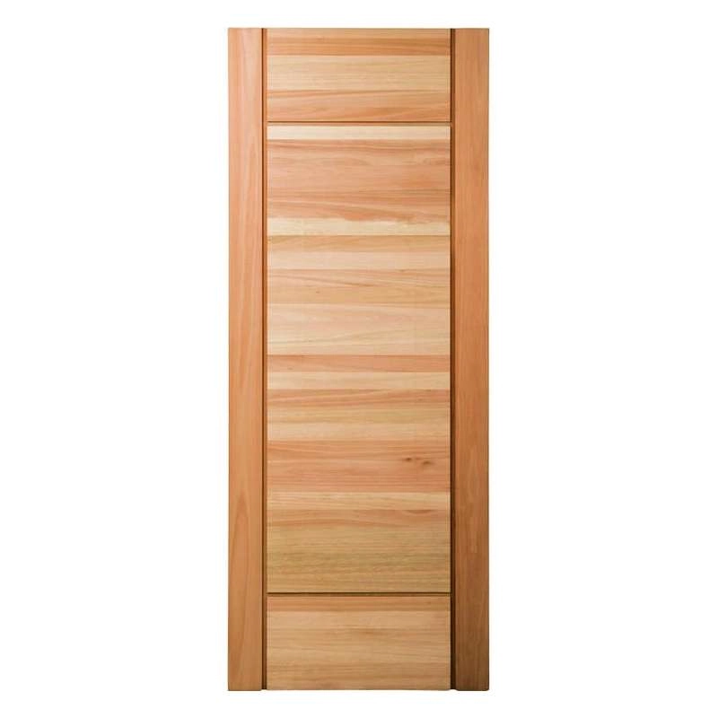 Porta Montada Pm95 Clean Em Madeira Maciça Eucalipto Cruzeiro 90cm X 210cm