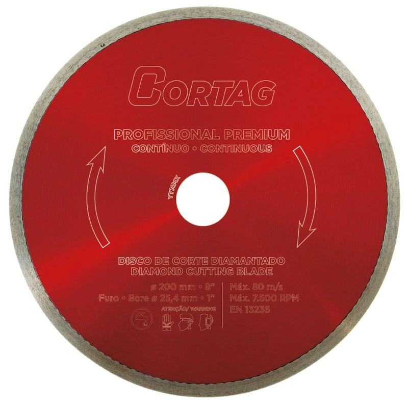Disco Diamantado D.200xd.25.4 Mm Profissional Best Quality 61620 Cortag