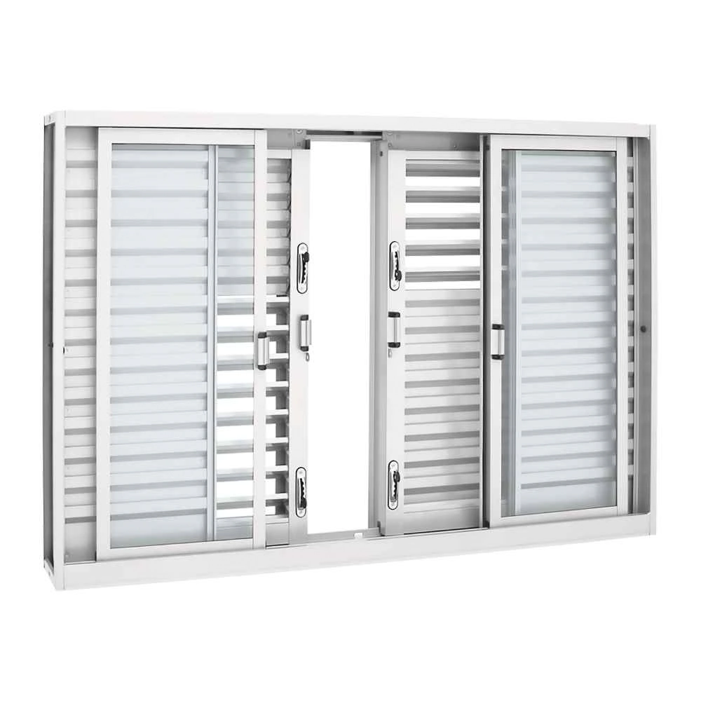 Janela Veneziana Multiflex Em Aço 100 X 150 X 16 Cm 6 Folhas Pratika Sasazaki