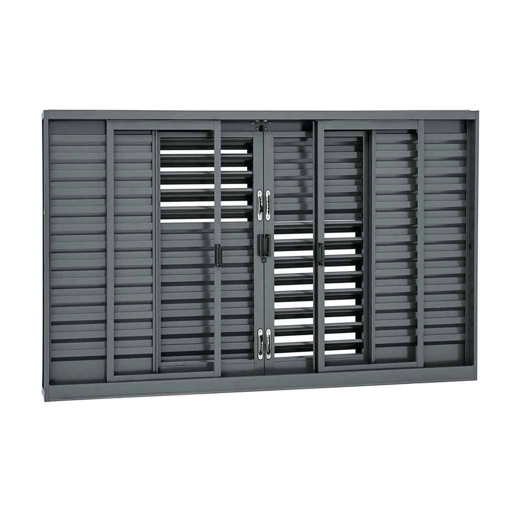 Janela Veneziana Multiflex Em Aço 100 X 200 X 16 Cm 6 Folhas Silenfort Sasazaki