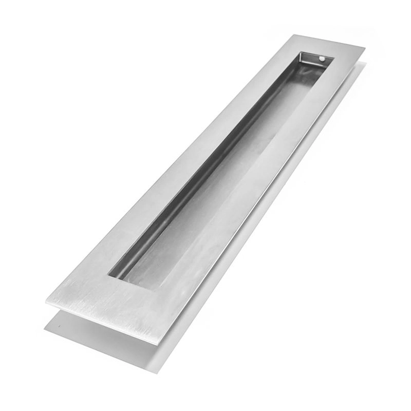 Puxador Concha Ci-200 Tubo Retangular Aço Inox Escovado Wf Comprimento:20cm