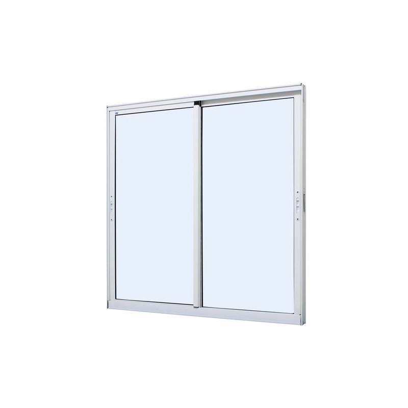 Janela De Correr Em Alumínio Branco Caribe Max 100x150x6cm 2 Folhas Móveis Jap