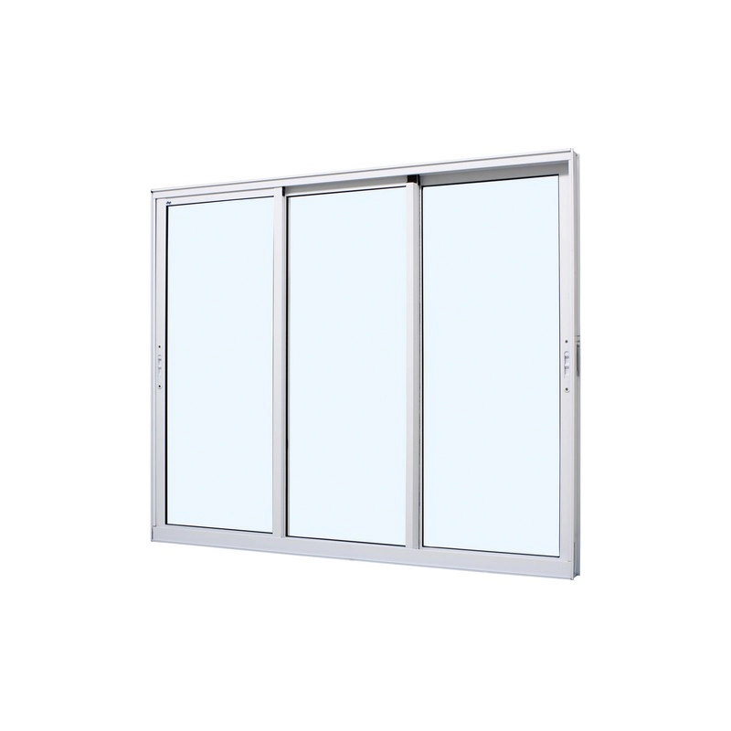 Janela De Correr Em Alumínio Branco Caribe Max 100x200x8cm 3 Folhas Móveis Jap