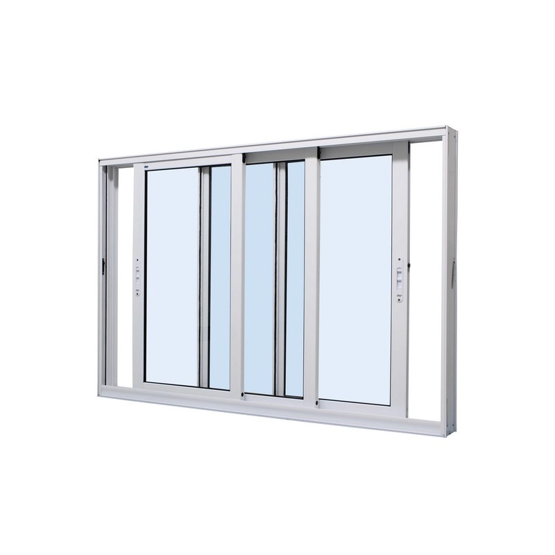 Janela De Correr Em Alumínio Branco Perfecta Max 100x200x11,8cm 3 Folhas Móveis Jap