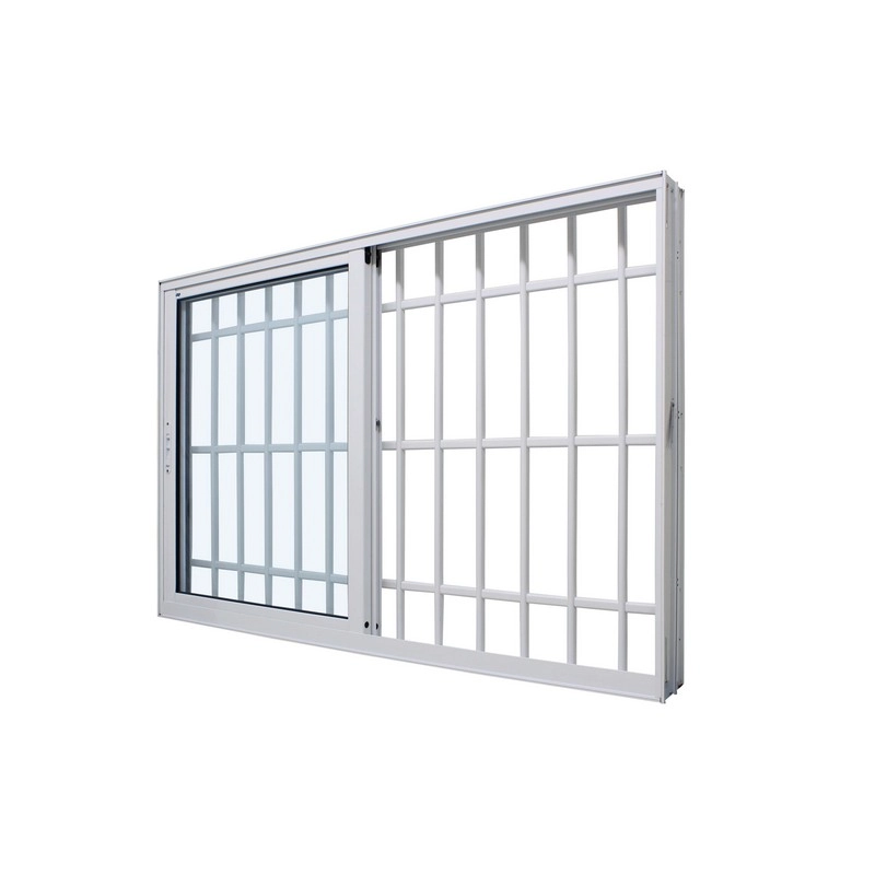 Janela De Correr Em Alumínio Branco Perfecta Max 120x150x12,4cm C/ Grade 2 Folhas Móveis Jap