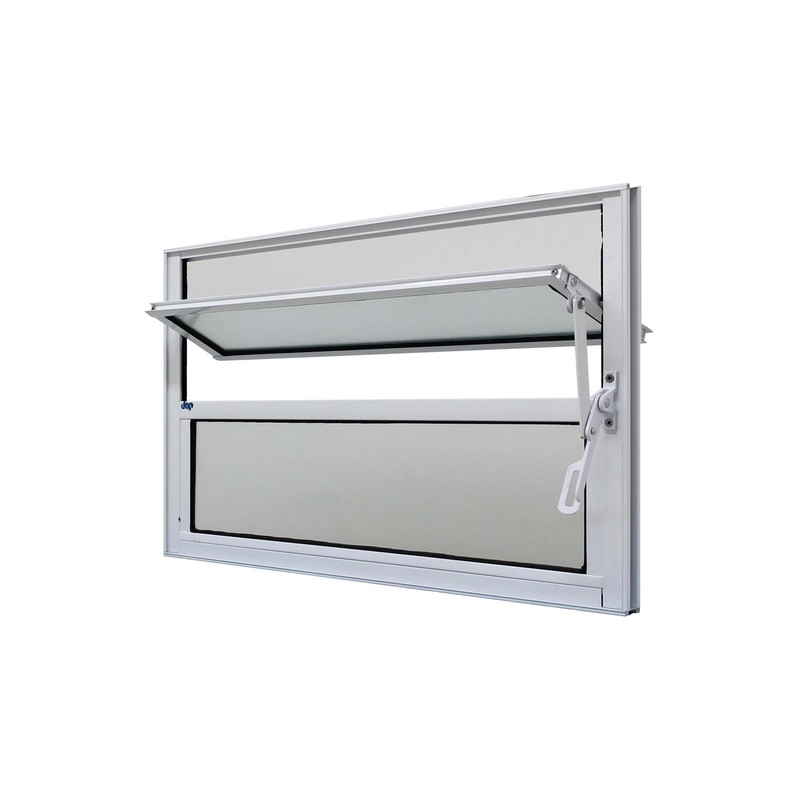 Janela Basculante Em Alumínio Branco Duraline Fix 40x60x3cm 2 Folhas Jap