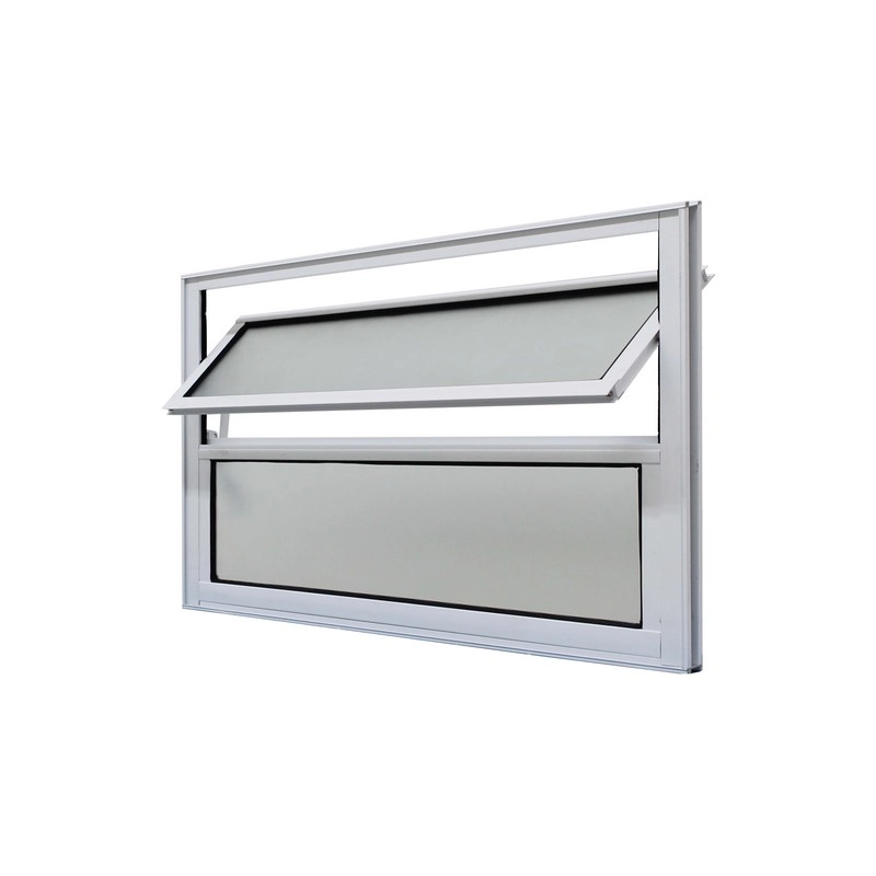 Janela Basculante Em Alumínio Branco Duraline Fix 40x80x3cm 2 Folhas Jap