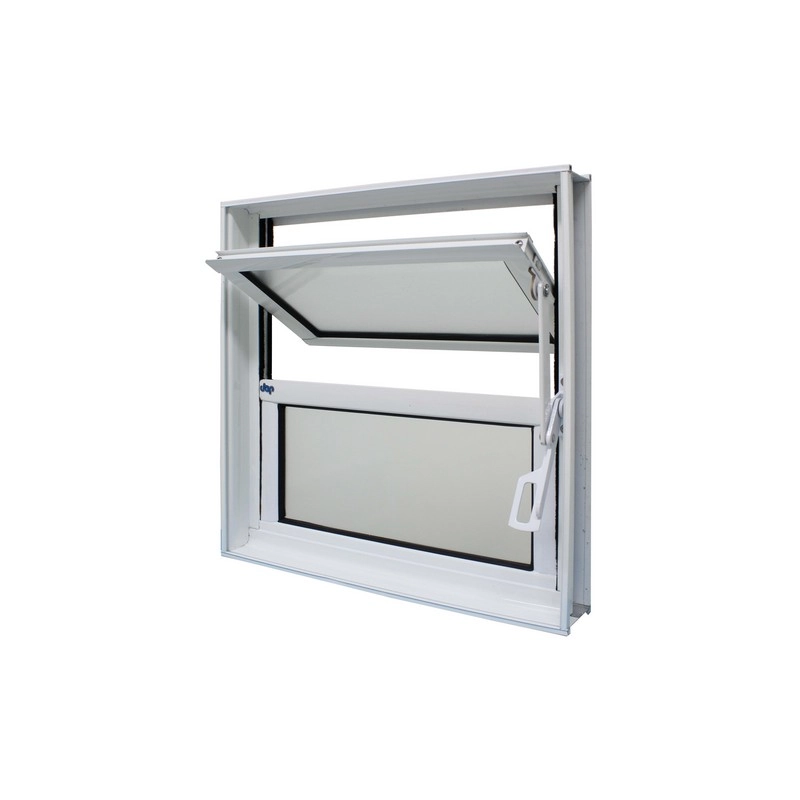 Janela Basculante Em Alumínio Branco Caribe Max 40x40x6cm 2 Folhas Jap