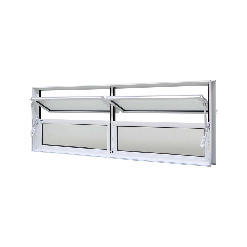 Janela Basculante Em Alumínio Branco Caribe Max 40x150x6cm 4 Folhas Jap