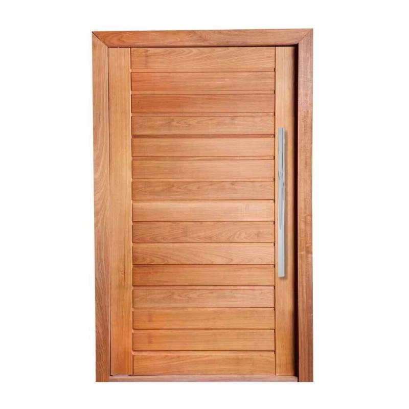 Porta Completa Pivotante Ad01 120x210cm Em Madeira Maciça Tauari