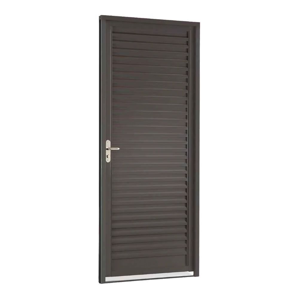 Porta De Giro Veneziana Em Aço 217 X 77 X 6,5 Cm Direita Belfort Sasazaki