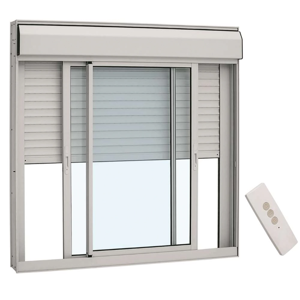 Janela Integrada Veneziana Em Alumínio 140 X 150 X 11,8 Cm 3 Folhas Controle 110v Alumifort Sasazaki
