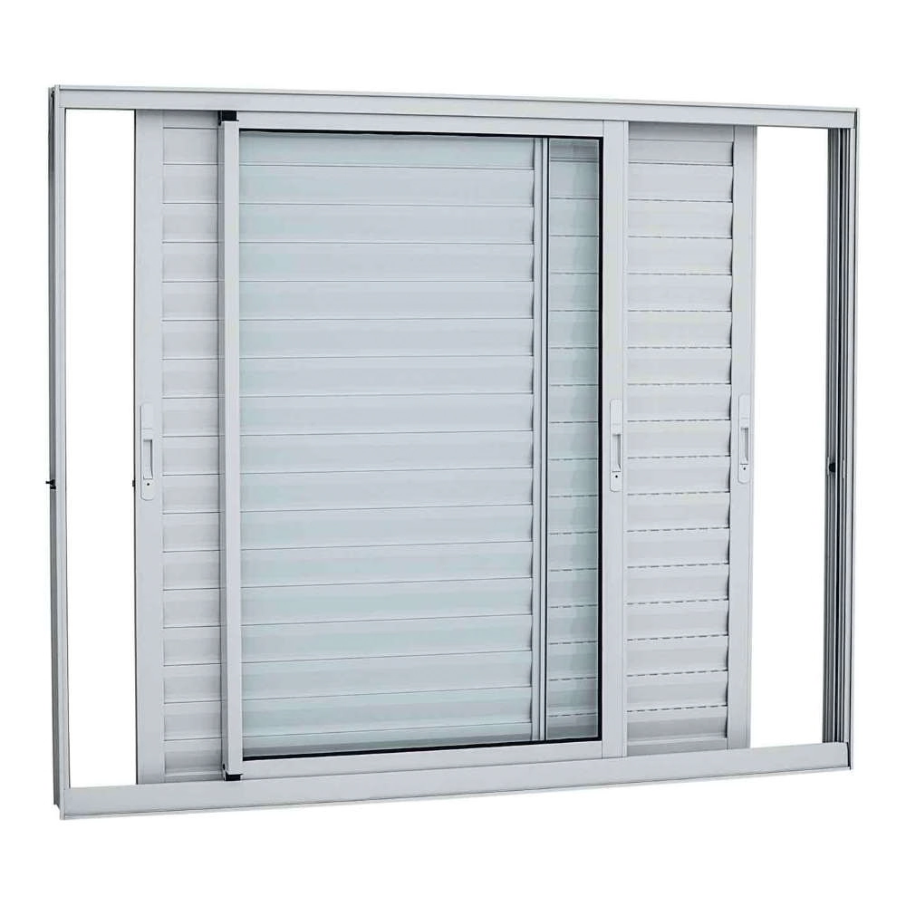 Janela Veneziana Em Alumínio 100 X 150 X 8,7 Cm 3 Folhas Móveis Alumifort Sasazaki