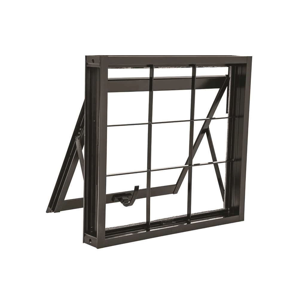 Janela Maxim-ar Grade Quadriculada Black Em Aço 60 X 60 X 8 Cm 1 Folha Pratika Sasazaki