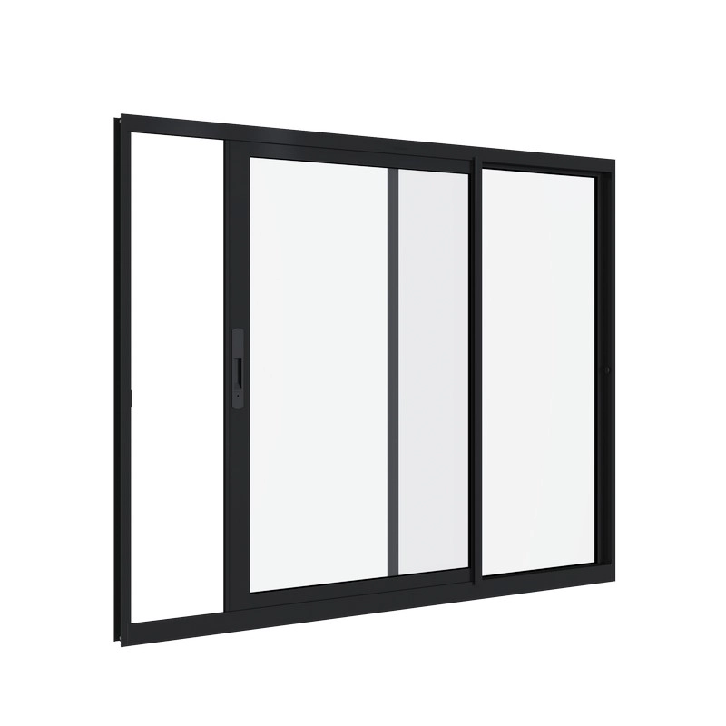 Janela De Correr Em Alumínio 100x120 Cm 2 Folhas Direita Preta Alumifit Sasazaki