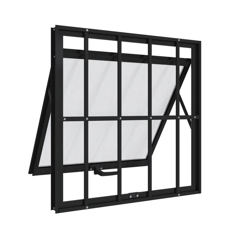 Janela Maxim-ar Em Alumínio Grade Classic 60x60 1 Folhas Preta Alumifit Sasazaki