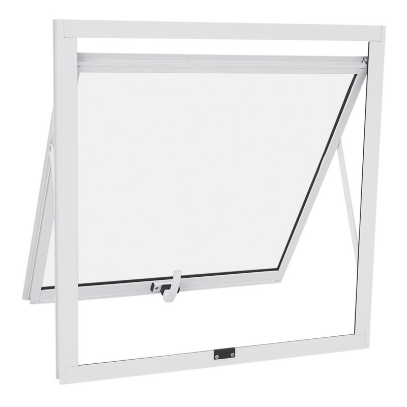 Janela Maxim-ar Em Alumínio Vidro Mini Boreal 60x60 Branca Alumislim Sasazaki