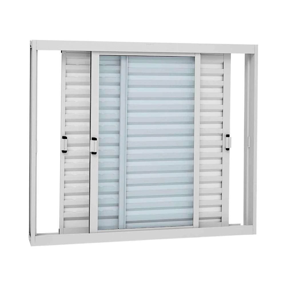 Janela Veneziana Em Aço 100 X 120 X 11,3 Cm 3 Folhas Móveis Kompacta Sasazaki