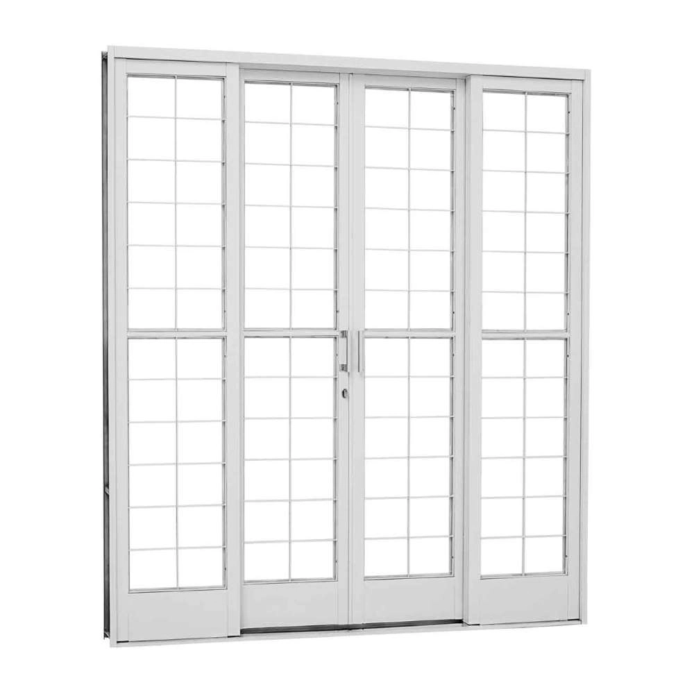Porta De Correr Quadriculada Em Aço 217 X 200 X 12 Cm 4 Folhas Kompacta Sasazaki
