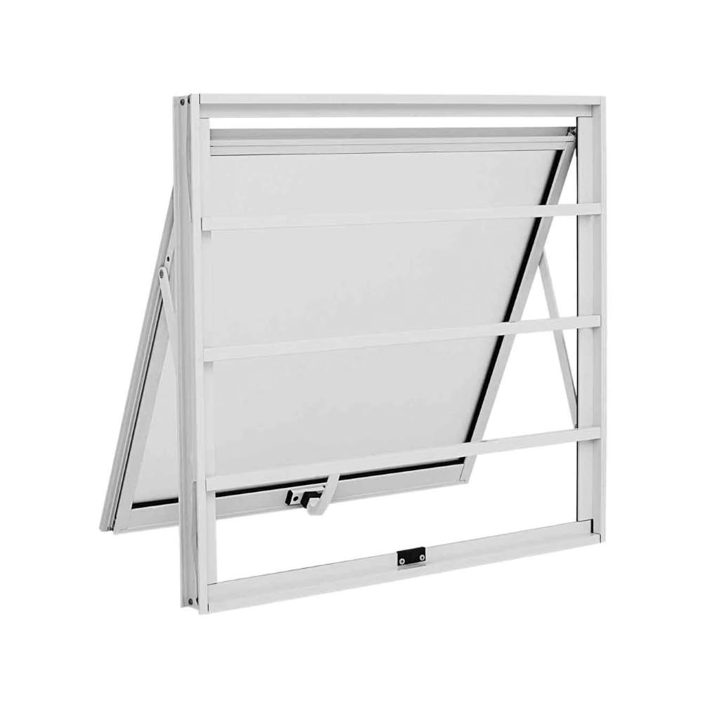 Janela Maxim-ar Grade Horizontal Em Alumínio 60 X 60 X 4,7 Cm 1 Folha Alumislim Sasazaki