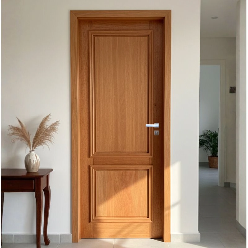 Porta Completa Real 82x210cm Em Maciça Cedro Arana