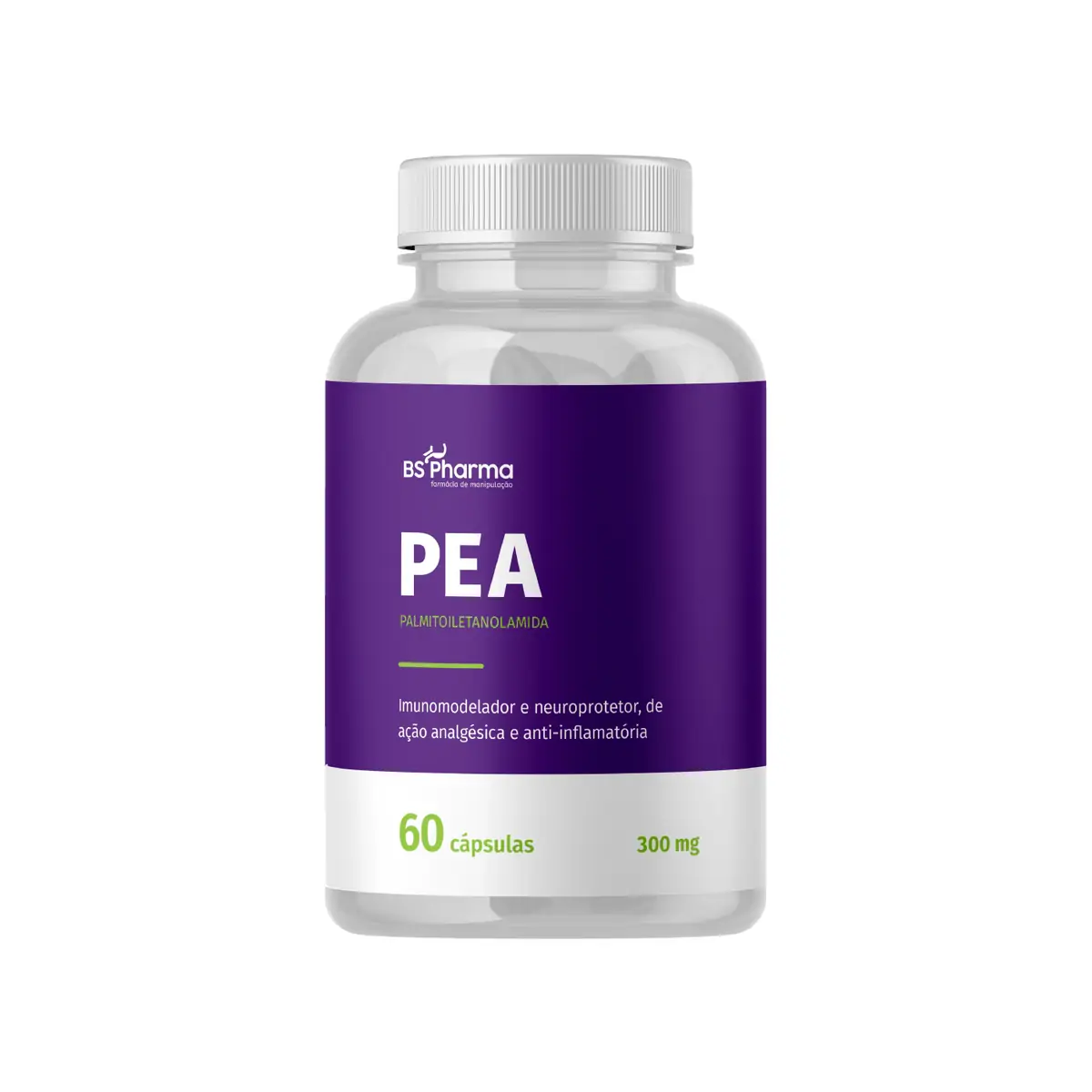 PEA Palmitoiletanolamida 300 mg BSPharma 60 Cápsulas BS Pharma