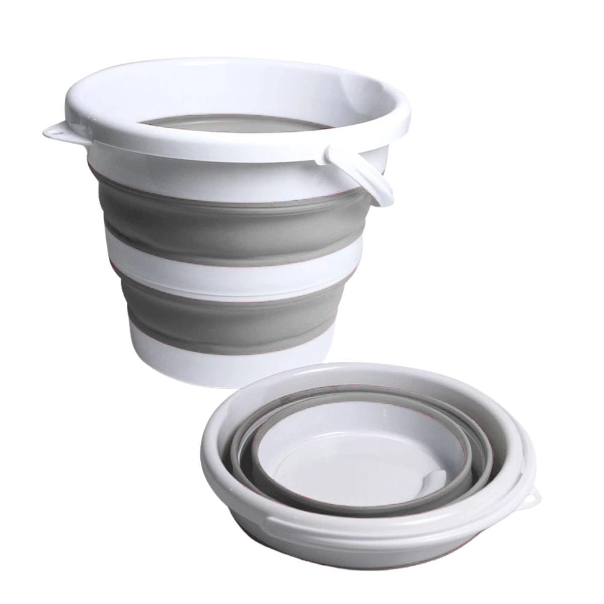 Balde Retrátil 10 Litros Dobrável Silicone Com Alça Ergonômica