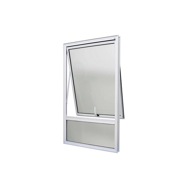 Janela Maxim-ar Alumínio Branco 100x60x5,3cm Com Fixo Inferior Sem Grade Jap Perfecta Max