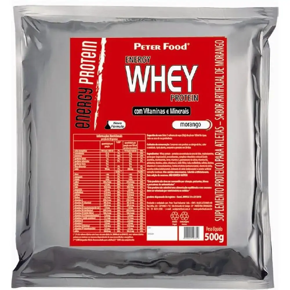 Whey Protein Saco 500g Vit/frutas Peter Food