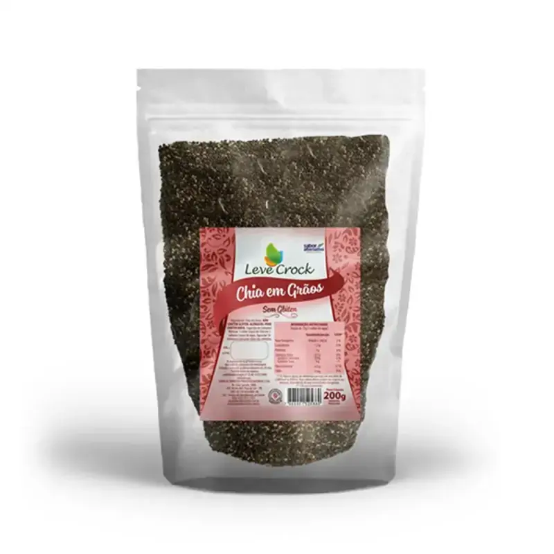 Chia em Grãos Sem Glúten Leve Crock 200g