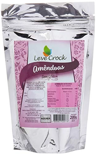 Amêndoas Sem Sal Sem Glúten Leve Crock 200g