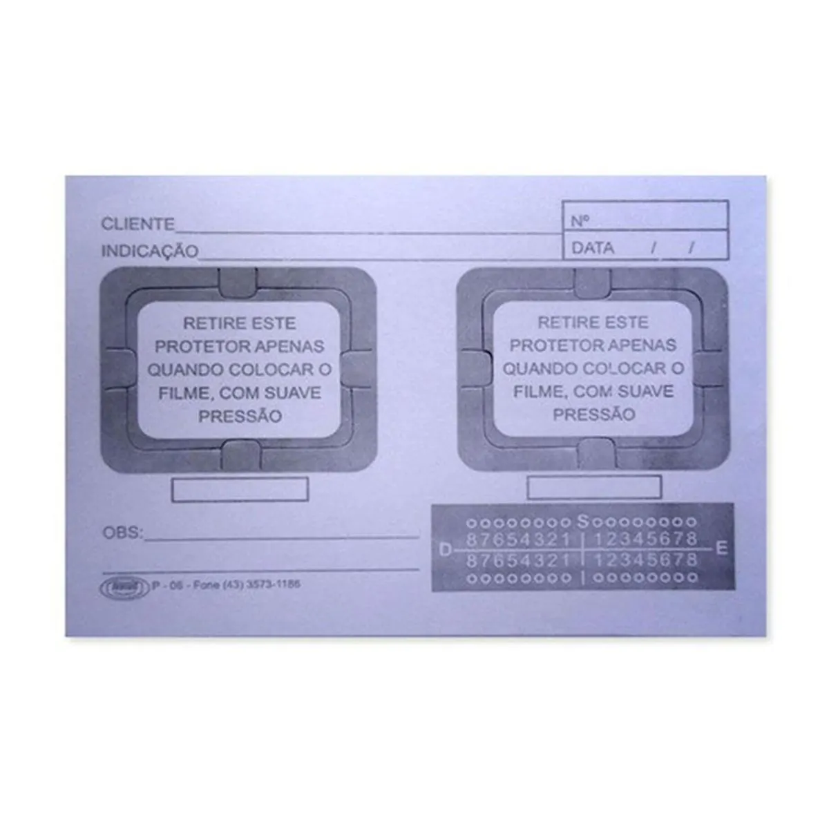Ficha para Raio X 2 Furos - Preven - Ficha para Raio X 2 Furos com 100 - Preven