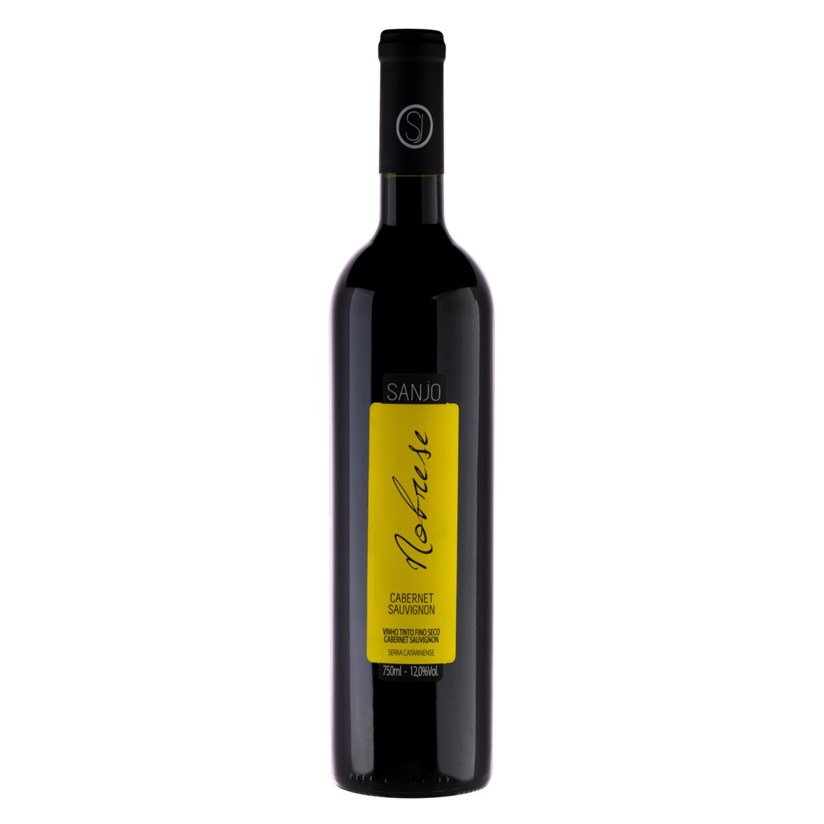 Vinho Brasileiro Tinto Seco Nobrese Sanjo Cabernet Sauvignon Serra Catarinense Garrafa 750ml