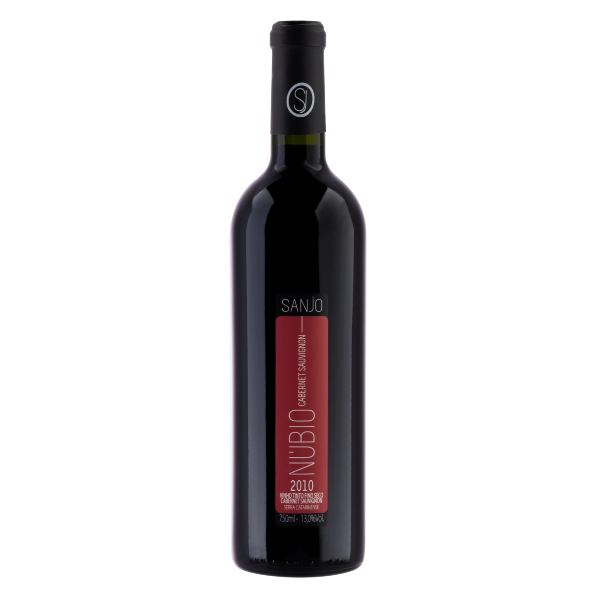 Vinho Brasileiro Tinto Seco Núbio Sanjo Cabernet Sauvignon Serra Catarinense Garrafa 750ml