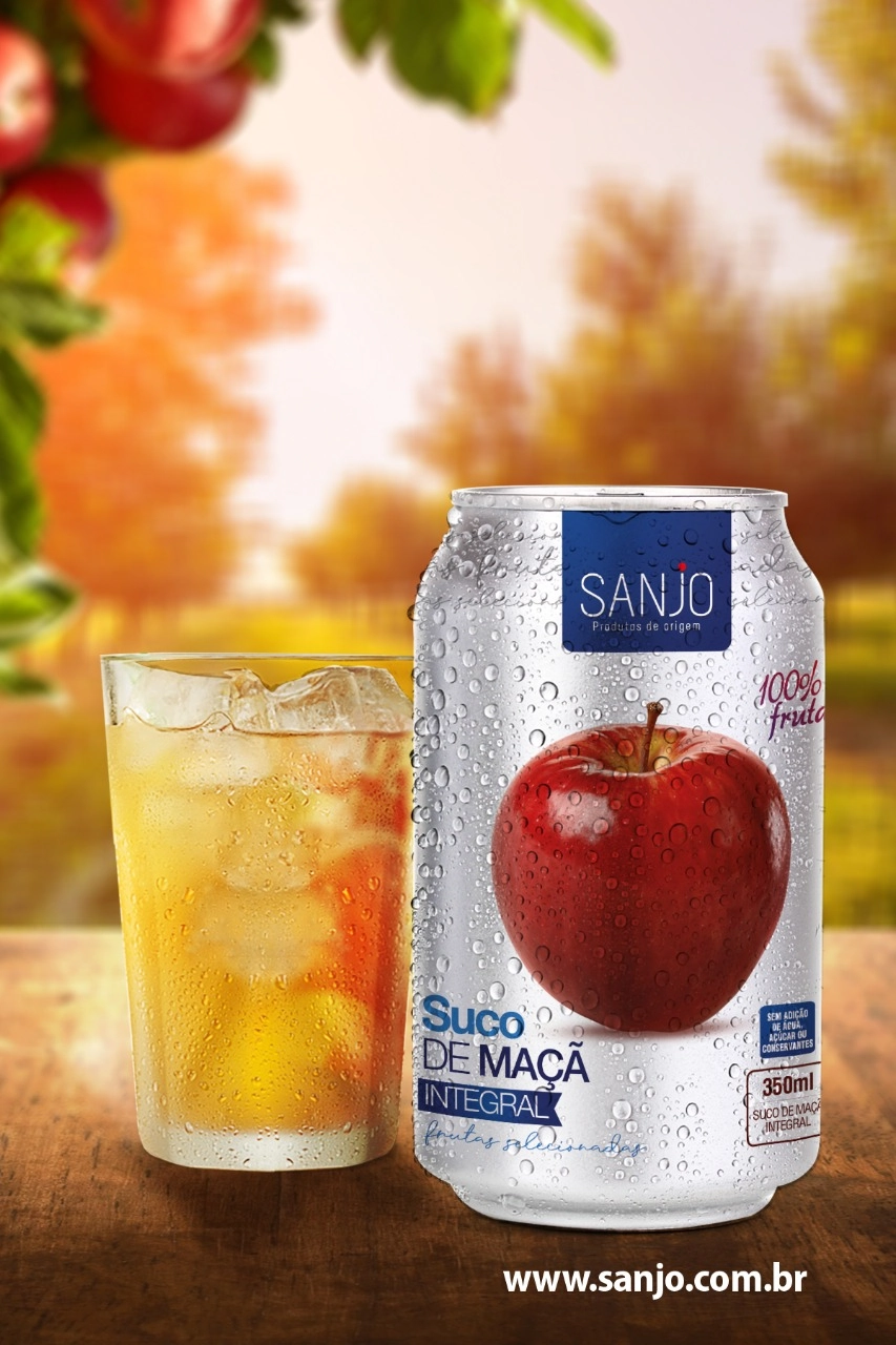 Suco Maça Integral Sanjo Lata 350ml